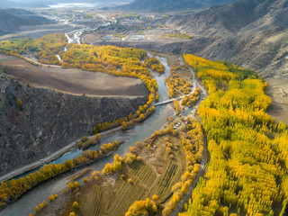 Xinjiang Coco Tuohai autumn scenery