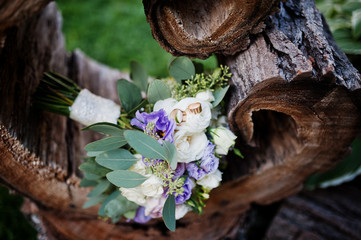 Beautiful modern and elegance wedding bouquet.