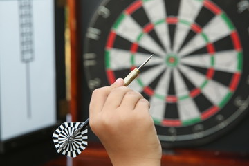 dart on darts board background