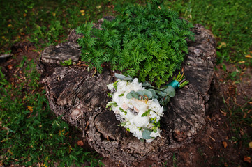 Beautiful modern and elegance wedding bouquet.