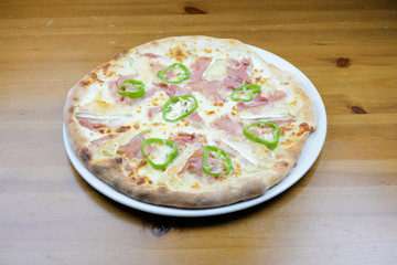 Pizza on a restaurant table