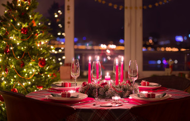 christmas decorated at home