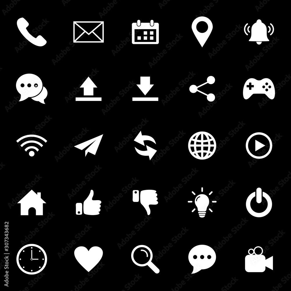 Poster website icon set vector design symbol