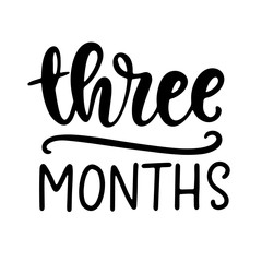 Three months baby shower. Newborn age marker