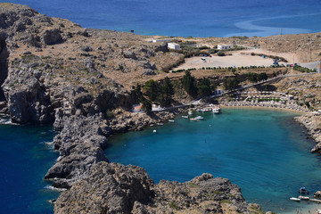 Beautiful Blue Water with Land