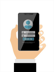 Smartphone security vector  T