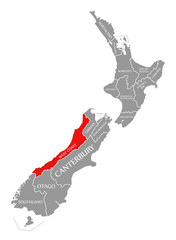 West Coast red highlighted in map of New Zealand