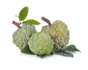 custard apple isolated on the white background