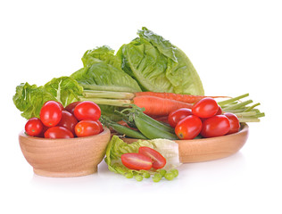 Organic vegetables  isolated on white background