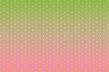 和柄 一重円 金色の花 早春色