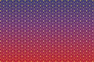 和柄 一重円 金色の花 夕暮れ色