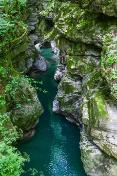 Martvili canyon in Georgia