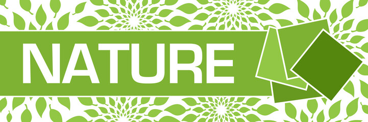 Nature Green Leaves Background Squares Text 