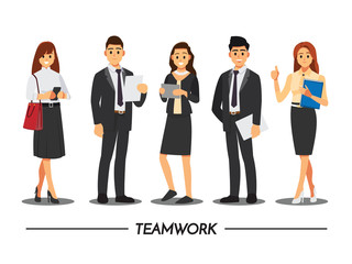 Business People teamwork ,Vector illustration cartoon character.