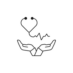 medical insurance - minimal line web icon. simple vector illustration. concept for infographic, website or app.