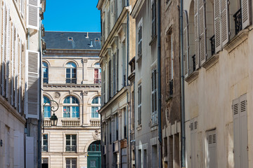Fototapeta na wymiar ORLEANS, FRANCE - May 8, 2018: Antique building view in Old Town Orleans, France