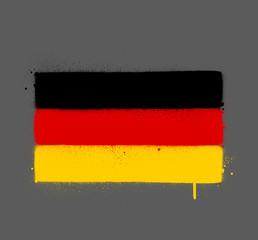 Obraz premium graffti Germany flag sprayed over grey