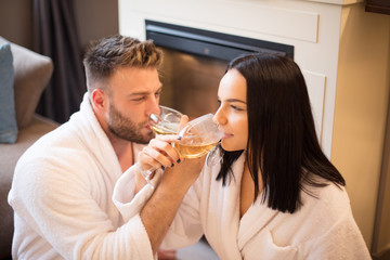 Drink wine with pleasure.