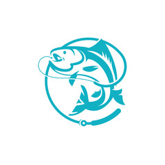 Fishing logo template