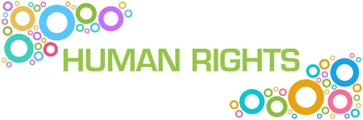 Human Rights Colorful Rings Corners 