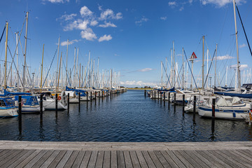 Yachthafen in Heiligenhafen an der Ostsee