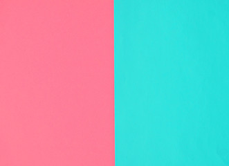 abstract background coral pink and turquoise mint color, copy space