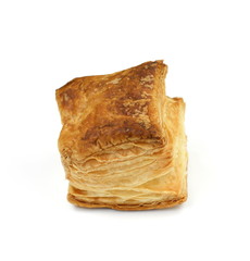 Puff Pastry Isolated on White Background