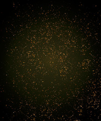 fire sparks glitter on black background