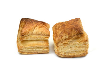 Puff Pastry Isolated on White Background