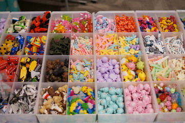 A collection of cute handcrafted plastic materials