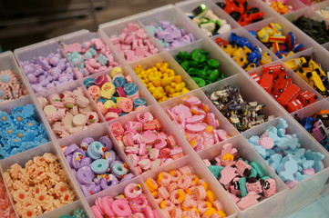 A collection of cute handcrafted plastic materials