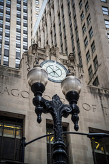 Fototapeta premium Facade of the Chicago Board of Trade Building, an Art Deco skyscraper built in 1930, Chicago, Illinois, USA