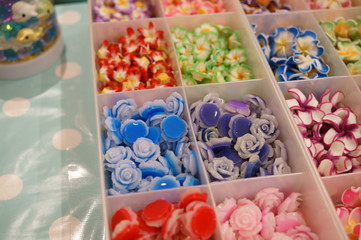 A collection of cute handcrafted plastic materials