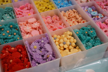 A collection of cute handcrafted plastic materials