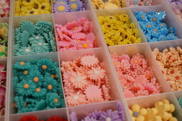 A collection of cute handcrafted plastic materials