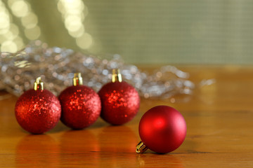 Christmas and New Year holidays background with christmas balls