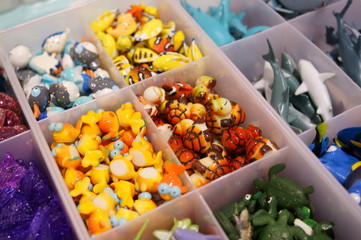 A collection of cute handcrafted plastic materials