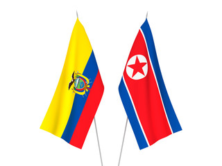 Ecuador and North Korea flags