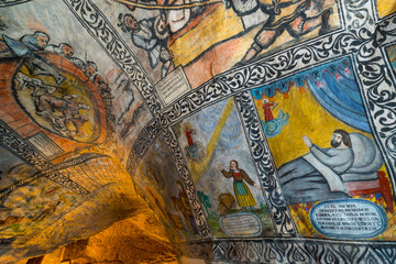 Ermita San Bernabe, Ojo Guareña Natural Monument, Merindad de Sotoscueva, Burgos, Castillo y Leon,...