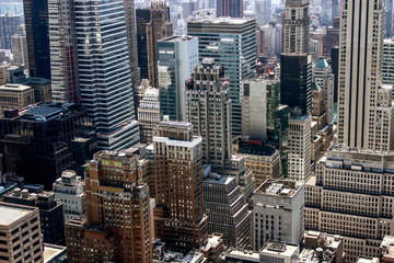 Fototapeta premium Antenowe pejzaż Downtown Manhattan, The Big Apple, Nowy Jork, USA. Miejski wygląd.