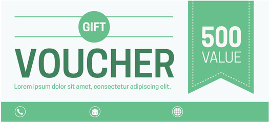 Vector illustration,Gift voucher template with clean and modern pattern.