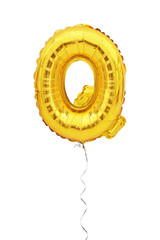 letter Q balloon font isolated on white