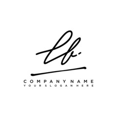 LB initials signature logo. Handwriting logo vector templates. Hand drawn Calligraphy lettering Vector illustration.