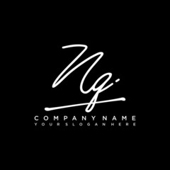 NQ initials signature logo. Handwriting logo vector templates. Hand drawn Calligraphy lettering Vector illustration.