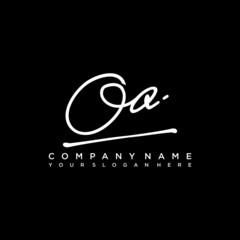 OO initials signature logo. Handwriting logo vector templates. Hand drawn Calligraphy lettering Vector illustration.