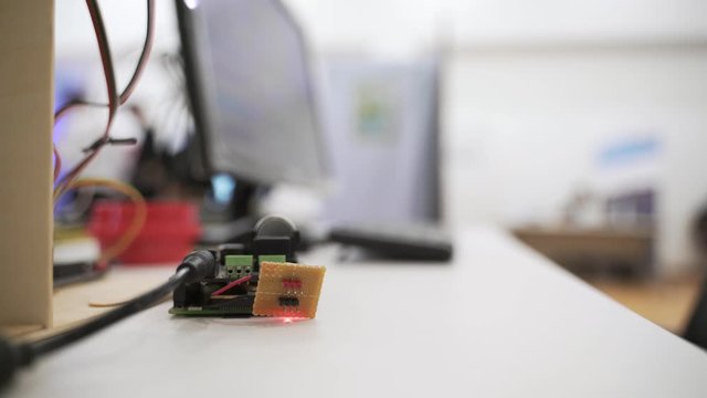 Internet of things or IOT development learning kit with computer for education or science experiment