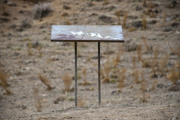 information board in the wild