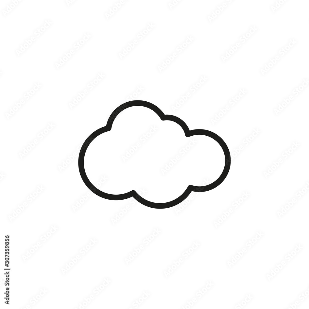 Canvas Prints simple cloud line icon.