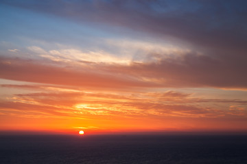 Colorful sunset sky, natural background poto