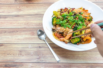 Mala Xiang Guo (mala stir-fry pot). Chongqing Sichuan Spicy Fragrant Pot. Oily, spicy, and numbing Chinese sauce which consists of peppercorn, chili pepper and various spices simmered with oil.